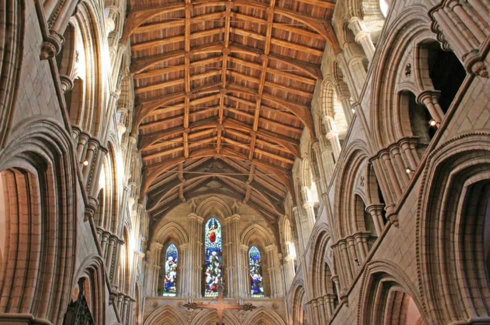 Ceiling in Hexham Abbey, Northumberland, England.