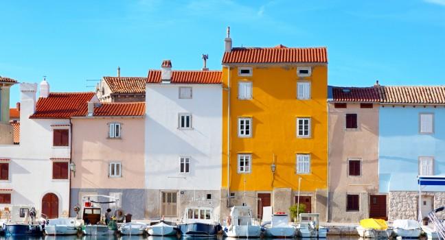 old Istrian town in Novigrad, Croatia.