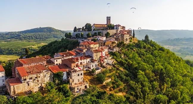 Motovun is a small village in central Istria (Istra), Croatia. City containing elements of Romanesque, Gothic and Renaissance styles.