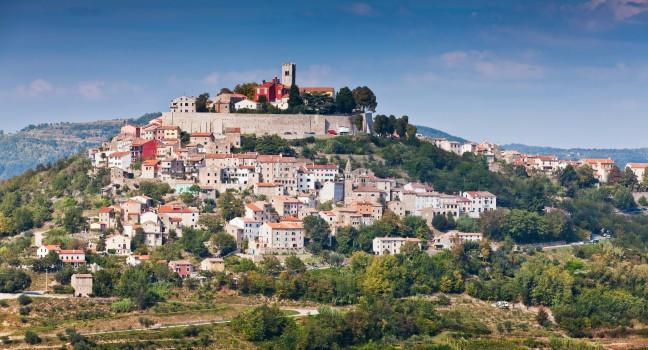 City Motovun on top of the hill on Istria peninsula in Croatia.