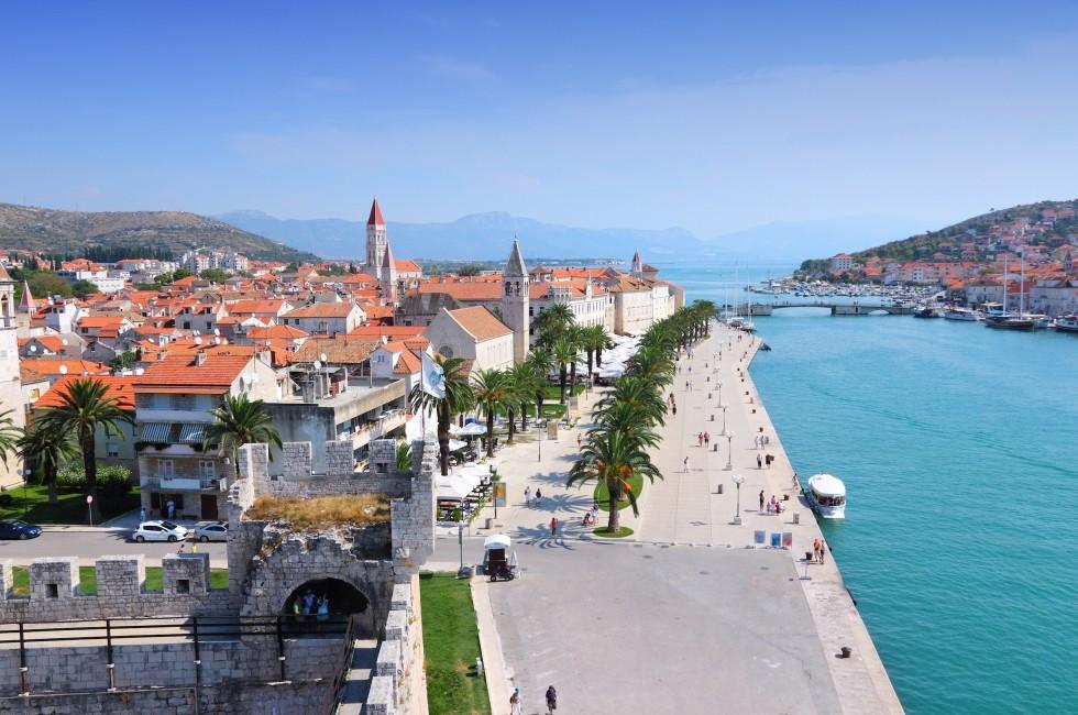 Croatia - skyline of Trogir in Dalmatia (UNESCO World Heritage Site).