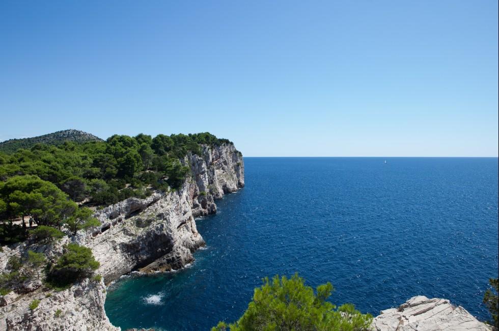 Kornati archipelago, Clifs Telascica in National park Kornati, Adriatic sea in Croatia