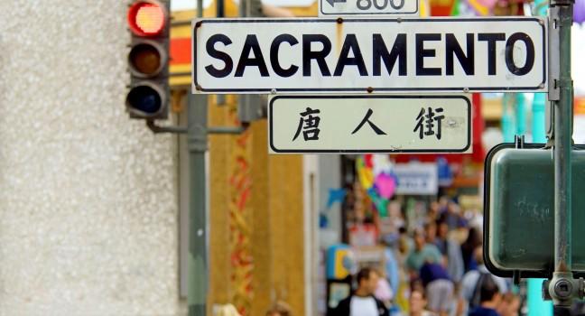 Chinatown crowd, San Francisco, California, USA