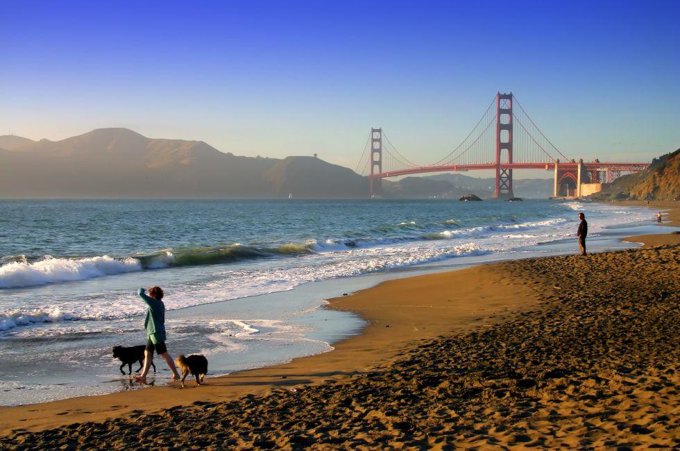 Baker Beach is a state and national public beach on the Pacific Ocean coast, on the San Francisco peninsula.