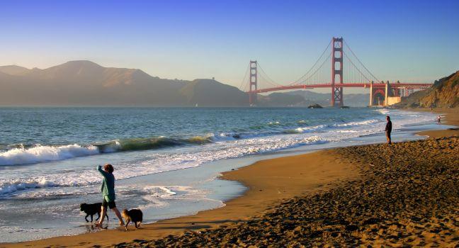 Baker Beach is a state and national public beach on the Pacific Ocean coast, on the San Francisco peninsula.