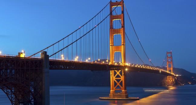 Night, The Golden Gate Bridge, San Francisco, California, USA