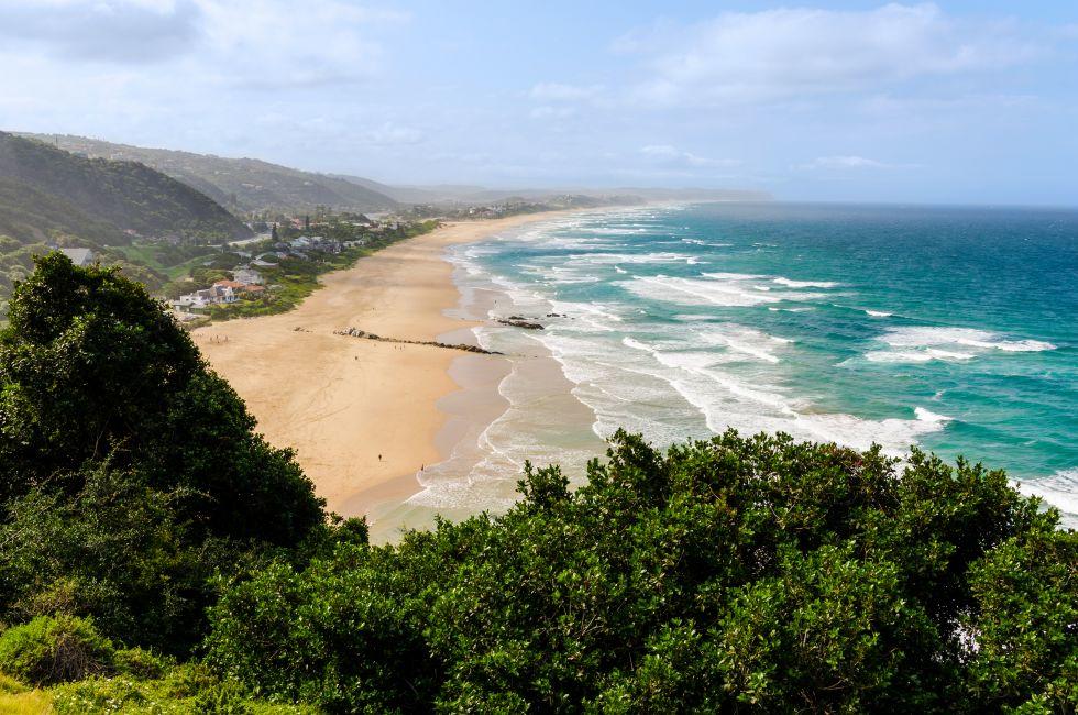 Aerial view of Wilderness Beach in South Africa