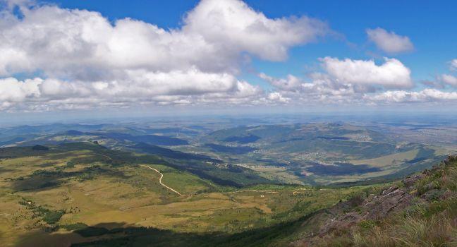 A panoramic view of the Eastern Cape from the Amatola Mountains