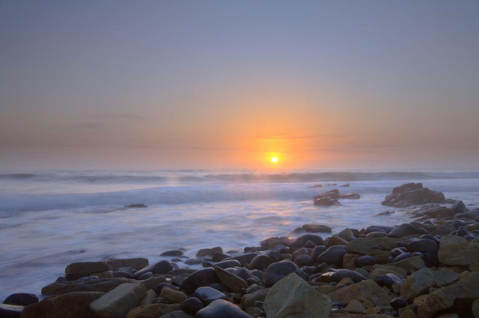Sunrise at the beach, East London, South Africa; 