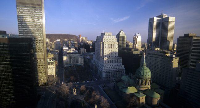 Mount Royal, and the Cathedral Basilica of Mary, Montreal, Canada