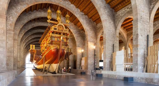 Ship, Museu Mari&#x301;tim, Barcelona, Spain
