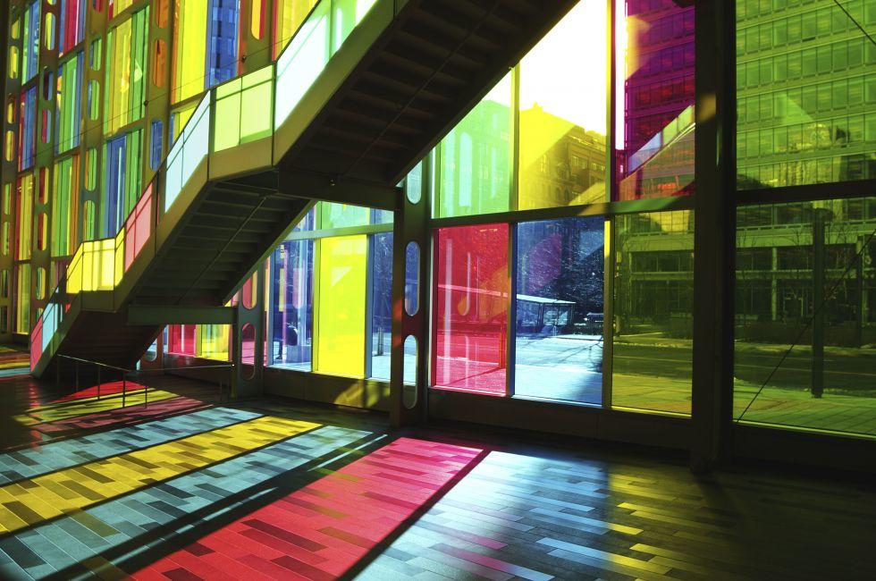 Stunning effect of light shining through stained glass; Montreal Convention Centre (Palais des Congres de Montreal) Shutterstock ID 2441478; Project/Title: City Apps; Downloader: Melanie Marin