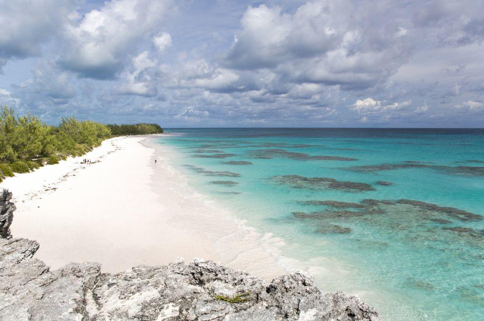 Lighthouse beach on the island of Eleuthera, The Bahamas. It is voted one of the best beachesa nd features a soft pink sand beach with excellent coral reef just off shore.