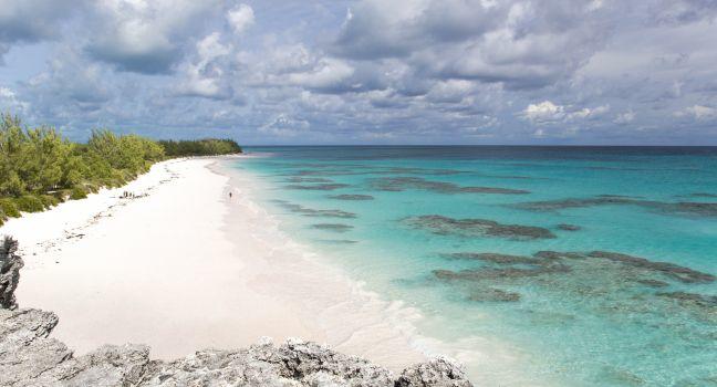 Lighthouse beach on the island of Eleuthera, The Bahamas. It is voted one of the best beachesa nd features a soft pink sand beach with excellent coral reef just off shore.