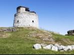 The view of Carleton Martello Tower that was built as a defense structure in Saint John town (New Brunswick, Canada) 