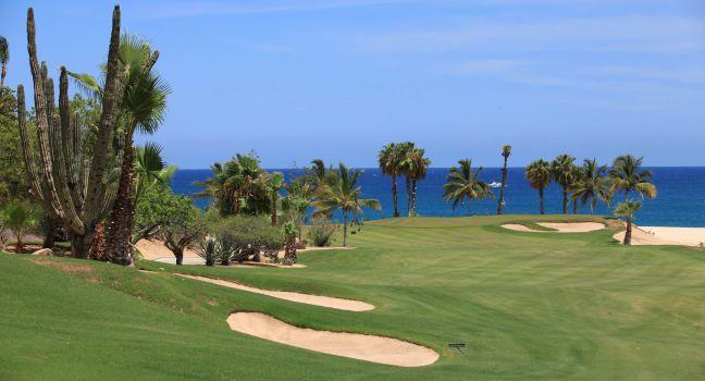 Golfing on the 9th hole on Palmilla in Cabo, Mexico.