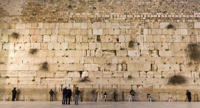 the Western Wall in jerusalem; 